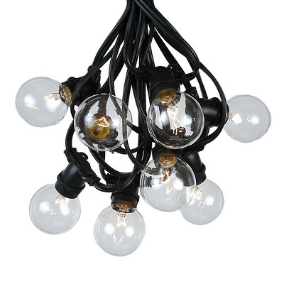 Novelty Lights Globe Outdoor String Lights with 80 In-Line Sockets Black Wire 100 Feet