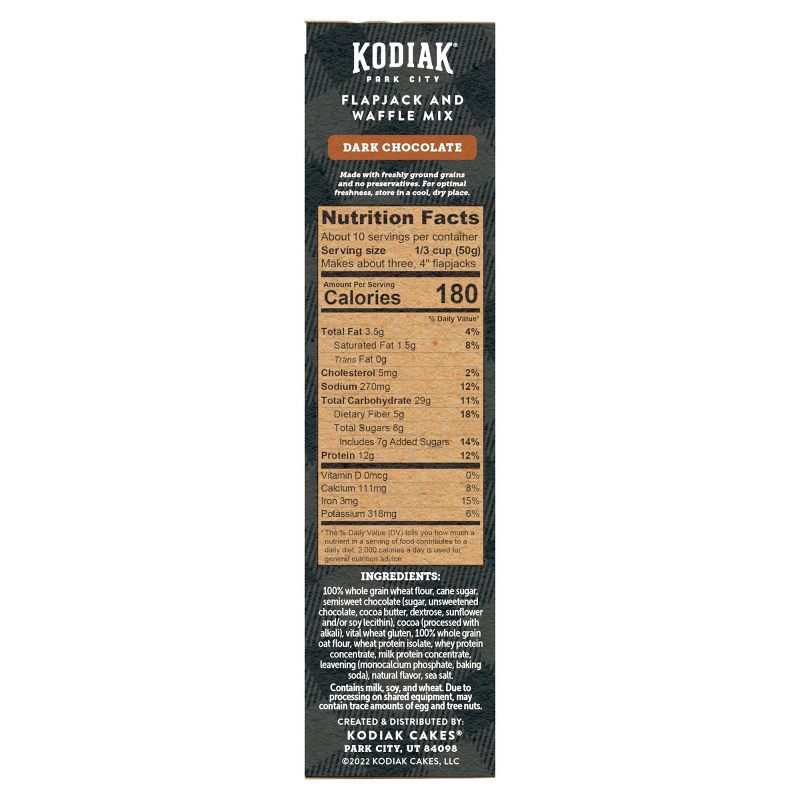 Kodiak Protein-Packed Flapjack &#38; Waffle Mix Dark Chocolate - 18oz, 6 of 12