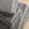 6Pcs 100% Cotton Solid Color Heavy Weight Bath Towel, Ink Dyed Slub Pattern Rich Texture Absorbent Bath Towel - 3 of 4