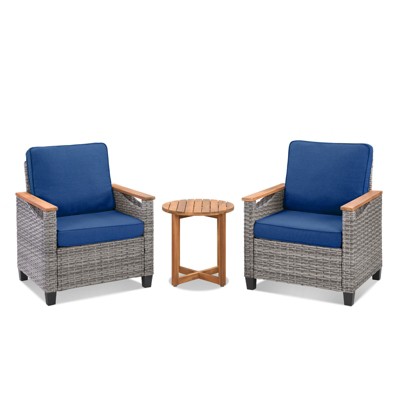 Buenhomino Outdoor PE Wicker Furniture Set – Modular Chairs, Sofas, Ottomans & Tables with All-Weather Cushions for Patio, Garden, Deck & Porch