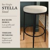 Maven Lane Stella Backless Fabric Bar Height Bar Stool - 4 of 4