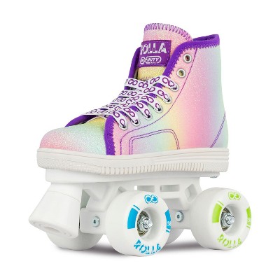 Crazy Skates Rainbow Rolla Roller Skates For Girls - Sneaker-style Kids  Quad Skates - 4 : Target