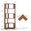 Homy Casa 6-Tier Engineered Wood Corner Bookshelf, Modern Space-Saving Display Storage Rack for Living Room, Bedroom & Office - 3 of 4
