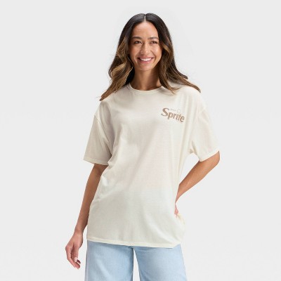 Women's Sprite Oversized Short Sleeve Graphic T-Shirt - Off-White