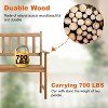 BestMassage Patio Bench Outdoor Loveseat Wooden Bench Durable Garden Bench, Nature - 3 of 4