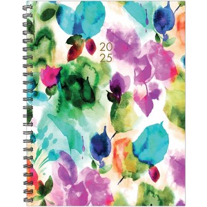 Willow Creek Press Watercolor Garden 2025 8.5"x11" Softcvr Weekly Planner: Spiral Binding, Blue, All Ages, January-December - 1 of 4