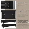 Bella Depot 52.2'' Kitchen Island Cart with Rubber wood Drop-Leaf Countertop  on 4 Wheels - 4 of 4