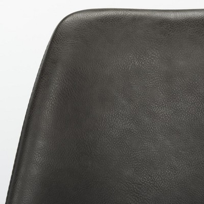 Dorian Grey and Copper Leather Dining Chair Set