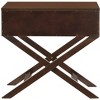 NicBex Nightstand with 1 Croc-textured Fronts Drawer,End Table with X-shaped Legs for Bedroom,Living Room - 4 of 4