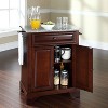 Lafayette Gray Granite Top Portable Kitchen Island/Cart Mahogany - Crosley: Storage, Adjustable Shelf, Towel Bars - 3 of 4