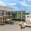Wooakway 72"H Metal Planter Box with Trellis Raised Garden Bed with Arbor Privacy Screen with Wheels - 3 of 4