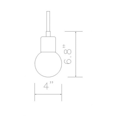 Neutra Mini Pendant Light - Art Deco Style, Steel, Dimmable, 1 Bulb, 6" x 6.75"