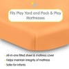 BreathableBaby All-in-One Fitted Sheet & Waterproof Cover, For 39" x 27" Play Yard Mattress (2-Pack), Coral - 2 of 4