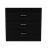 CAVINAS 3 Drawers Dresser for Bedroom, Modern  Drawers with Black Metal Handle for Kids Room,Living Room,Entry and Hallway,Black/White - 4 of 4