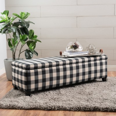NicBex Ottoman with Storage Bench Storage Organizer in Textured Fabric Hinged Lid for Seating Hidden Storage for Entryway Bedroom
