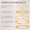 Gold Bracelets for Women Non Tarnish, 14K Gold Plated Chunky Cuff Bracelet Gold Bangles Bracelet for Women Trendy - 4 of 4