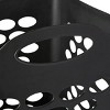 Racxily (3 pack) Flex Square Laundry Hamper, Comfort Handles to Easily Carry Clothes Between the Bedroom and Laundry Room, Plastic, Black - 2 of 4