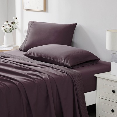 Purple Full Microfiber Deep Pocket Sheet Set