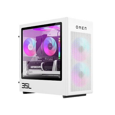 OMEN 35L Gaming Desktop GT16-0077m PC, Windows 11 Home, AMD Ryzen™ 5, 32GB RAM, 512GB SSD, NVIDIA® GeForce RTX™ 4070 SUPER, Ceramic white