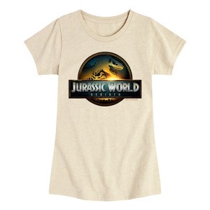 Girls' - Jurassic World: Rebirth - Logo Fitted Short Sleeve Graphic T-Shirt - 1 of 3