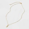 14K Gold Dipped Twisted Bubble Initial Necklace - A New Day™ Gold - 3 of 4