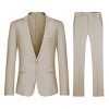 Cloudstyle Men's 2-Piece Suits Slim Fit 1 Button Dress Suit Jacket Blazer & Pants Set - 2 of 4