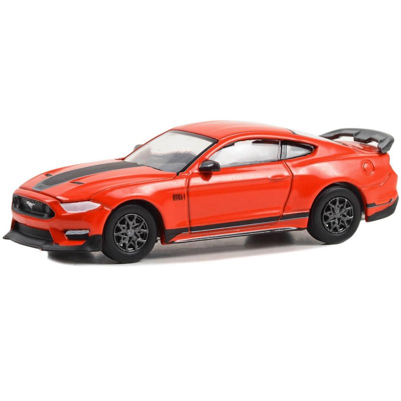 2021 Ford Mustang Mach 1 Race Red w/Black Stripes "The Drive Home to the Mustang Stampede" 1/64 Diecast Model Car by Greenlight, 2 of 4