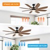 Parrot Uncle 60" Modern Black LED Windmill Ceiling Fan with Light and Remote - 3 of 4