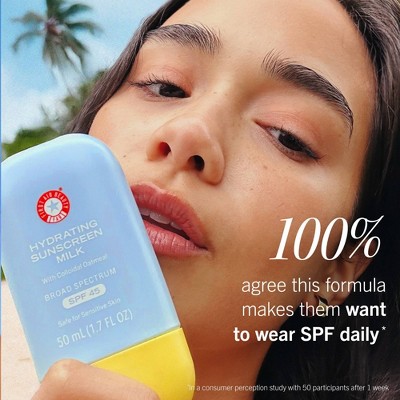 FIRST AID BEAUTY Hydrating Sunscreen Milk - SPF 45 - 1.7oz: Face Application, Lotion, Octocrylene