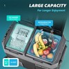EUHOMY 48Qt Dual Zone APP Control Outdoor Portable Car Refrigerator with Wheels in Black - 4 of 4