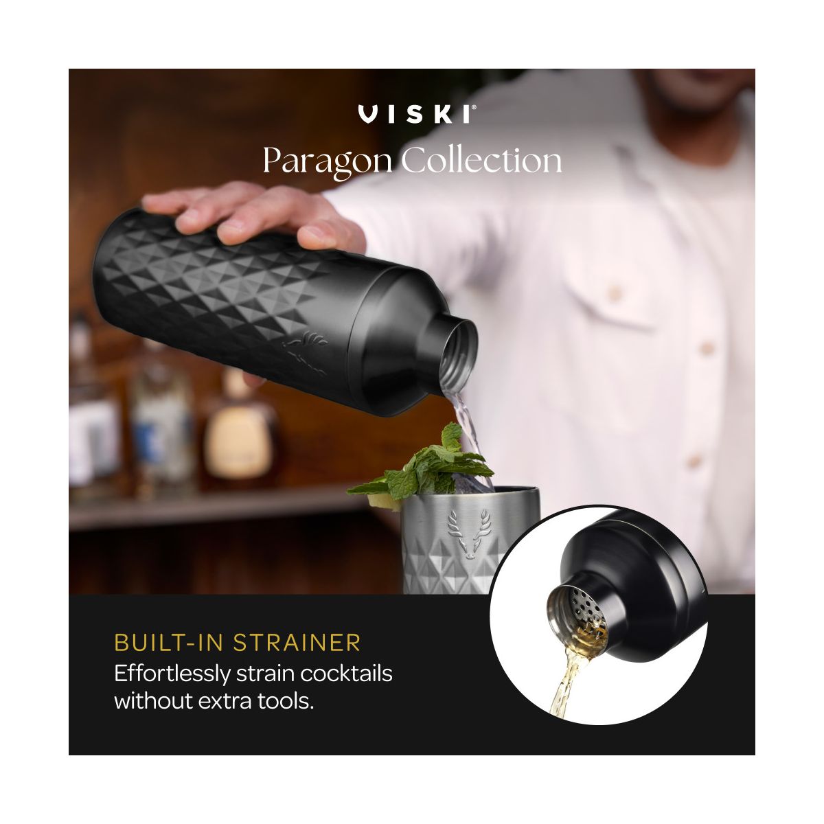 Viski Paragon Vacuum Insulated Cocktail Shaker - thumbnail 4