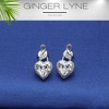 Heart Shape Blue Cz Drop Stud Earrings Womens Ginger Lyne Collection - 4 of 4