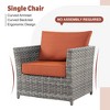 Tenaya 10pc Wicker Outdoor Patio Furniture Set Conversation Sofa with a Metal Fire Pit and Cushions - 4 of 4