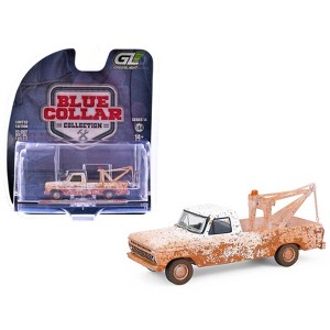 1973 Ford F-100 Tow Truck White (Weathered) "Blue Collar Collection" Series 14 1/64 Diecast Model Cars by Greenlight - 1 of 4