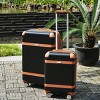 FURNIinspire Bag And Luggage Sets 3 Piece Luggage Set, Hard Shell Carry On Luggage, Lightweight Suitcases with Wheels, Black, 12.2"*18.9"*29.9" - 3 of 4
