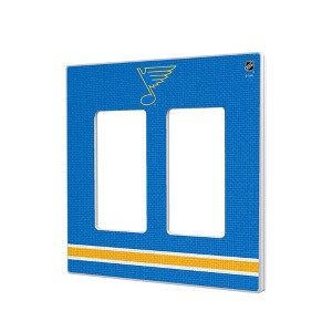 NHL Western Conference Teams Stripe Hidden-Screw Light Switch Plate for Double Rocker - 1 of 4