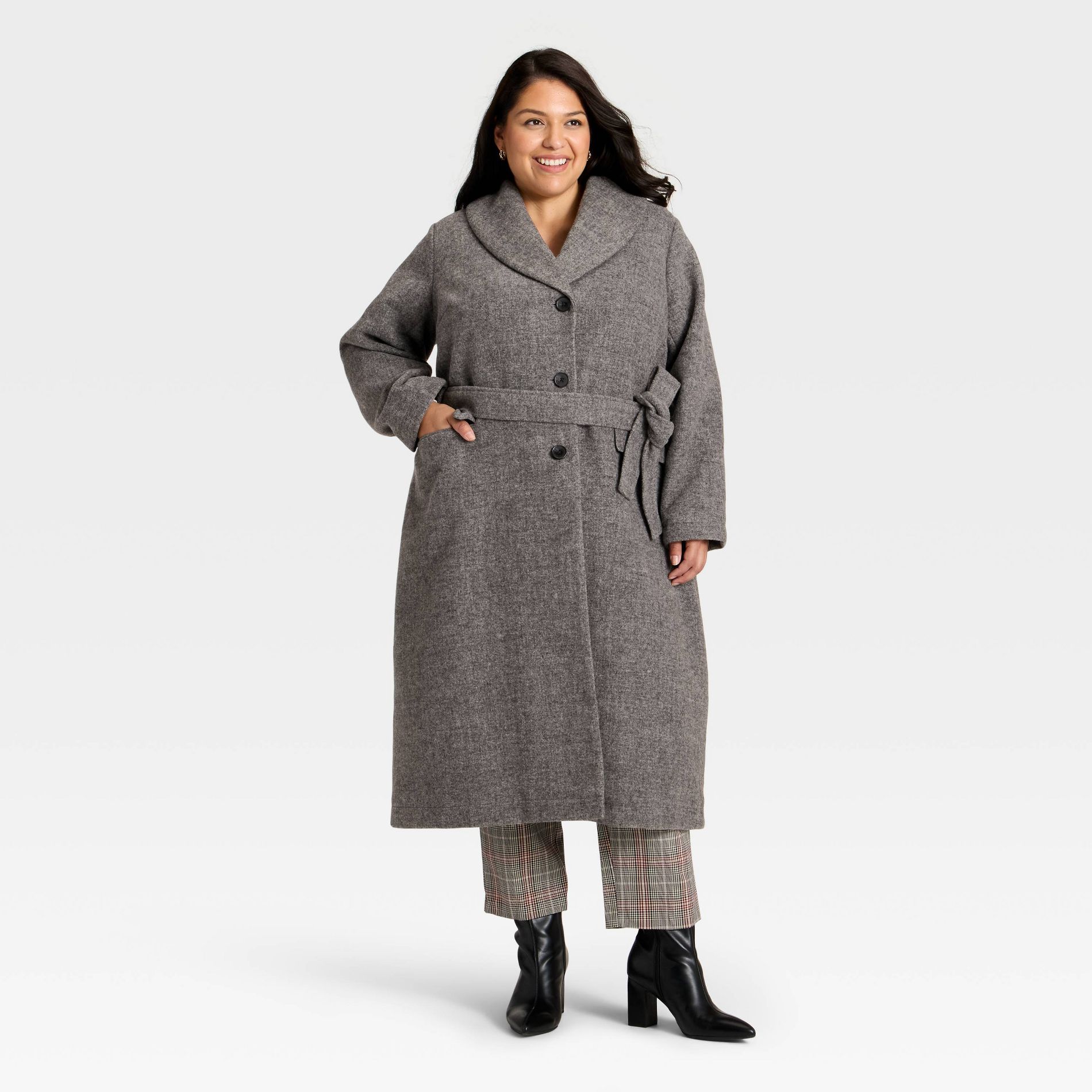 Women's Belted Coat - Ava & Viv™