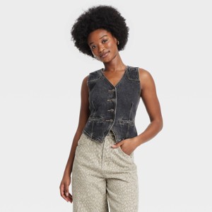 Women's Denim Vest - Universal Thread™ - 1 of 3