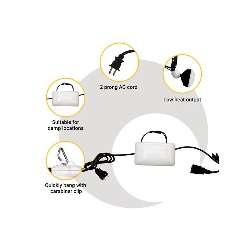 4-Pack 1500 Lumen LED Linkable 10ft String Light with 1 Adjustable Light Head, 4 of 11