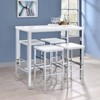 Coaster Natividad Modern 5pc Pub Bar Height Dining Set White High Gloss/Chrome - 2 of 4