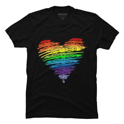Adult Design By Humans Love Wins Rainbow Blended Heart Pride By KangThien T-Shirt