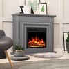 Kismile 36" Electric Fireplace with Mantel,Electric Fireplace TV Stand,Adjustable Realistic LED Flame with Remote Control - 4 of 4