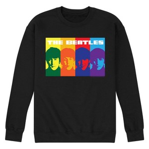 Men's - The Beatles - Hard Days Night Colors-Men's Crew Fleece Sweatshirt Graphic Fleece Sweatshirt - 1 of 4