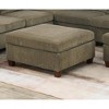 Contemporary 1pc OTTOMAN Tan Color Chenille Fabric Modular Corner wedge Sofa Living Room Furniture - 2 of 4