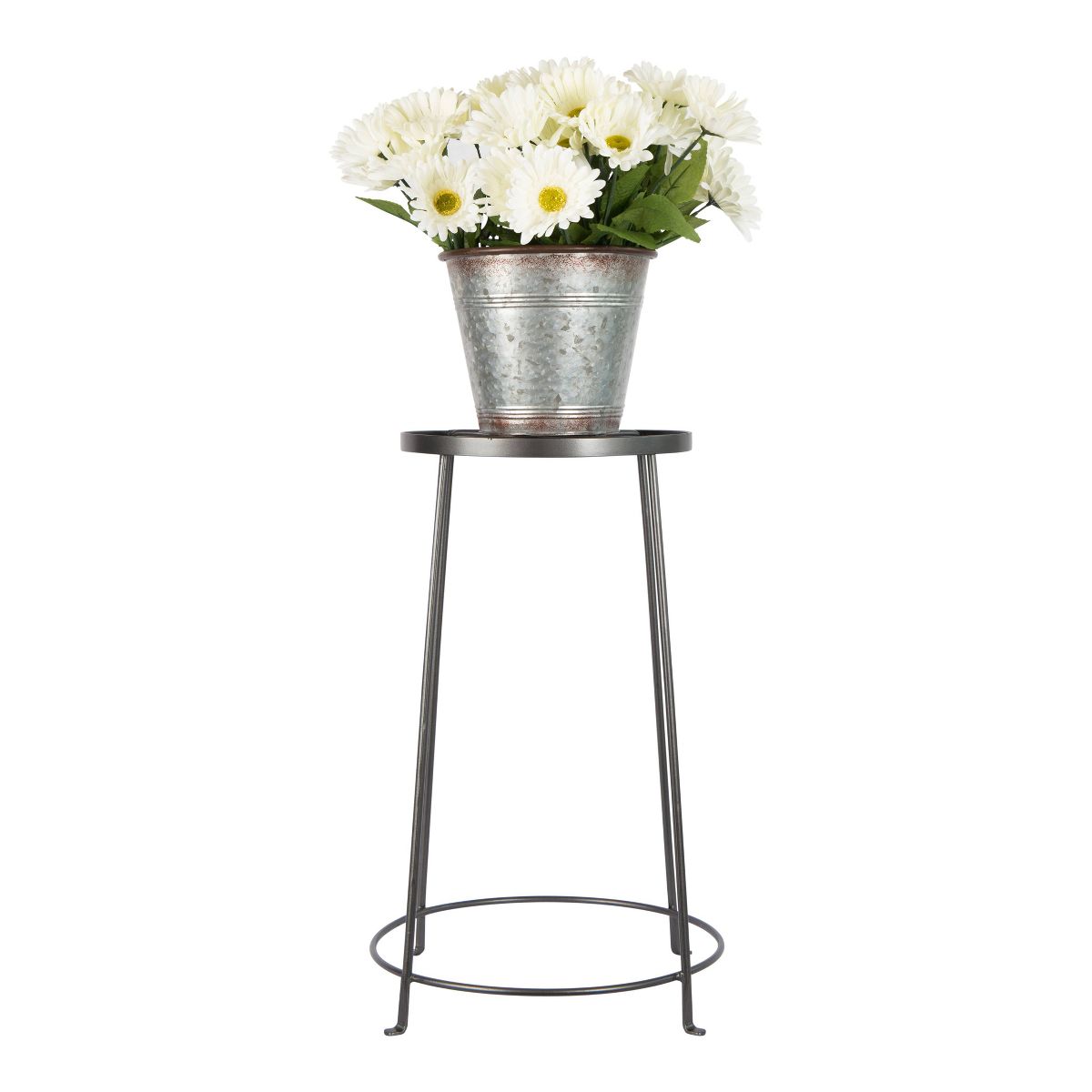 Indoor/Outdoor Diamond Shaped Argyle Iron Plant Stand Roman Bronze - Achla Designs - thumbnail 9