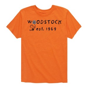 Boys' - Peanuts - Woodstock 1969 Short Sleeve Graphic T-Shirt - 1 of 4