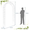 Metal Garden Arch Trellis, Garden Arch Arbor for Climbing Plants, Wedding Arch Flowers Frame Backdrop Stand for Lawn, Ceremony Wedding Decoration - 2 of 4
