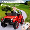 12V Kids Ride On Truck Car, Battery Powered Electric Toy with Remote Control, LED Lights, 3 Speeds, Music - 2 of 4