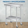 Stainless Steel Table, Prep Workstation, 1000LBS, NSF Commercial Work Table with Adjustable Undershelf, for Restaurant, Kitchen - 2 of 4