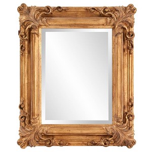 Howard Elliott 23"x20" Wood Frame Edwin Decorative Wall Mirror Gold: Beveled Glass, Antique Style, Vertical/Horizontal Mount - 1 of 4